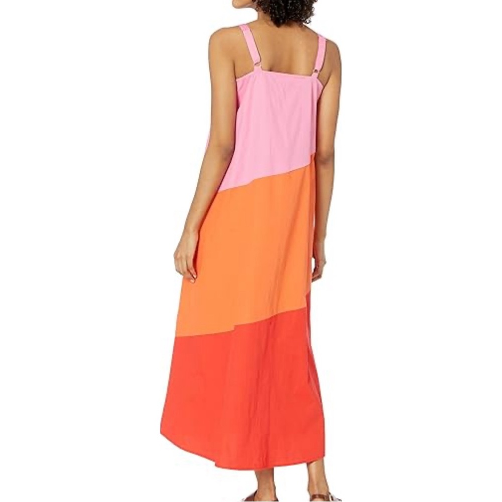Mud Pie  Mackenzie asymmetrical, Color Block Maxi Dress Size M - Picture 2 of 11